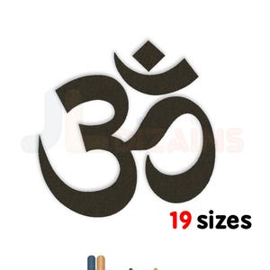 Motif de broderie machine Om ou Aum hindouisme symbole remplissage point avec fichiers de téléchargement instantané - 19 tailles incluses.