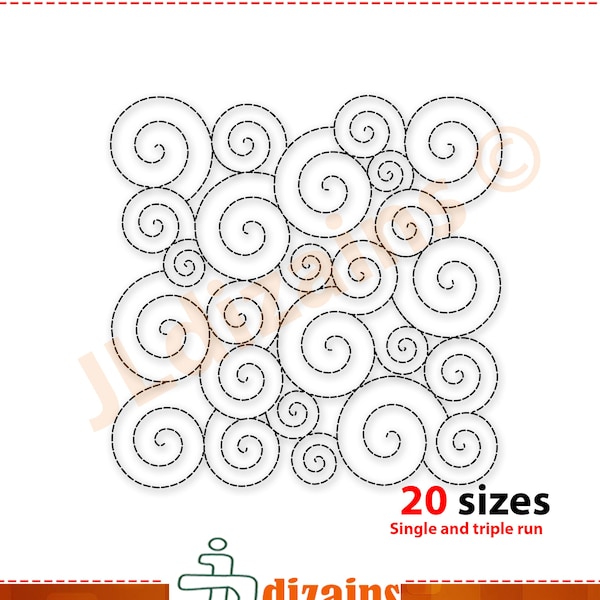 Swirl Quilt Block Embroidery Design. Quilt block pattern. Quilting block design. Quilt block background machine embroidery design.