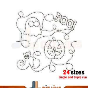 Halloween quilt block machine embroidery design. Halloween quilt block embroidery. E2E halloween quilt block machine embroidery design. E2E