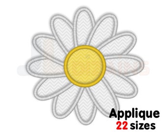 Daisy applique embroidery design. Daisy flower embroidery design. Daisy flower applique design. Flower embroidery. Machine embroidery design