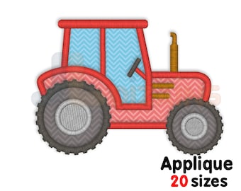 Tractor embroidery applique design. Tractor applique design. Tractor embroidery design. Boys embroidery applique machine embroidery design.