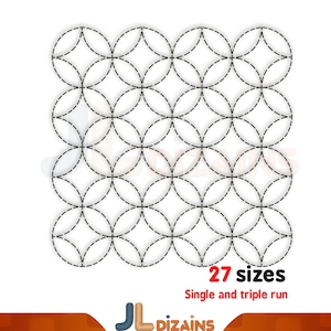 Circles quilting embroidery design