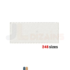 Knockdown stitch embroidery design. Rectangle pile drop down embroidery design. Knockdown Embroidery patterns for embroidery machines.