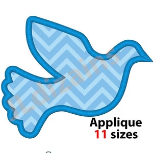 Dove Embroidery Design. Applique type machine embroidery design with 11 sizes included.