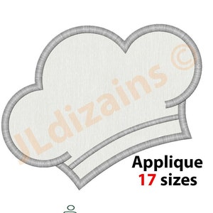 Chef Hat Applique Design. Chef hat embroidery design. Chef embroidery design. Chef applique design. Embroidery hat Machine embroidery design
