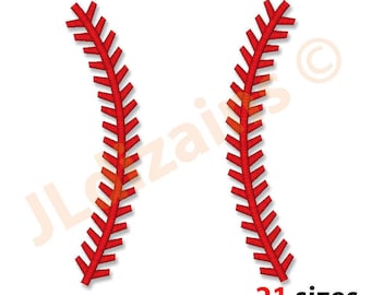 Baseball Stitches Embroidery Design. Machine embroidery design. Baseball laces embroidery design. Softball stitches laces embroidery design.