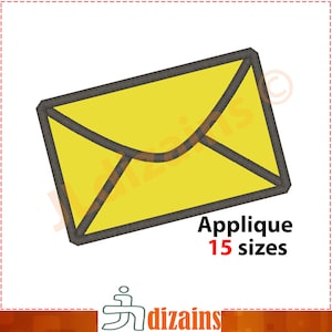 Envelope Applique Design. Envelope embroidery design. Mail applique. Postman applique. Embroidery envelope. Machine embroidery design
