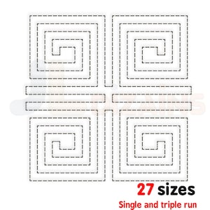 Quilting block embroidery design. Quilting background embroidery. Quilting embroidery design for computerized embroidery machines - 27 sizes