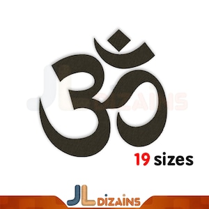 Om oder Aum Hinduismus Symbol füllen Stich Maschine Stickmuster mit sofortigen Download-Dateien - 19 Größen enthalten.