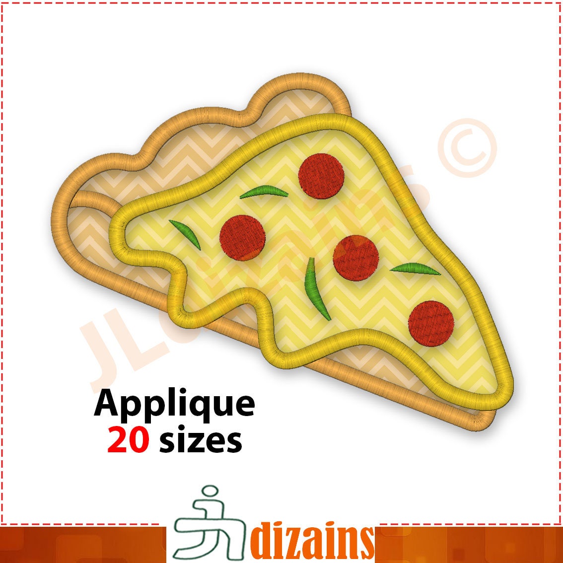 Pizza slice applique embroidery design pizza embroidery  etsy Pizza slice applique embroidery design pizza embroidery  etsy