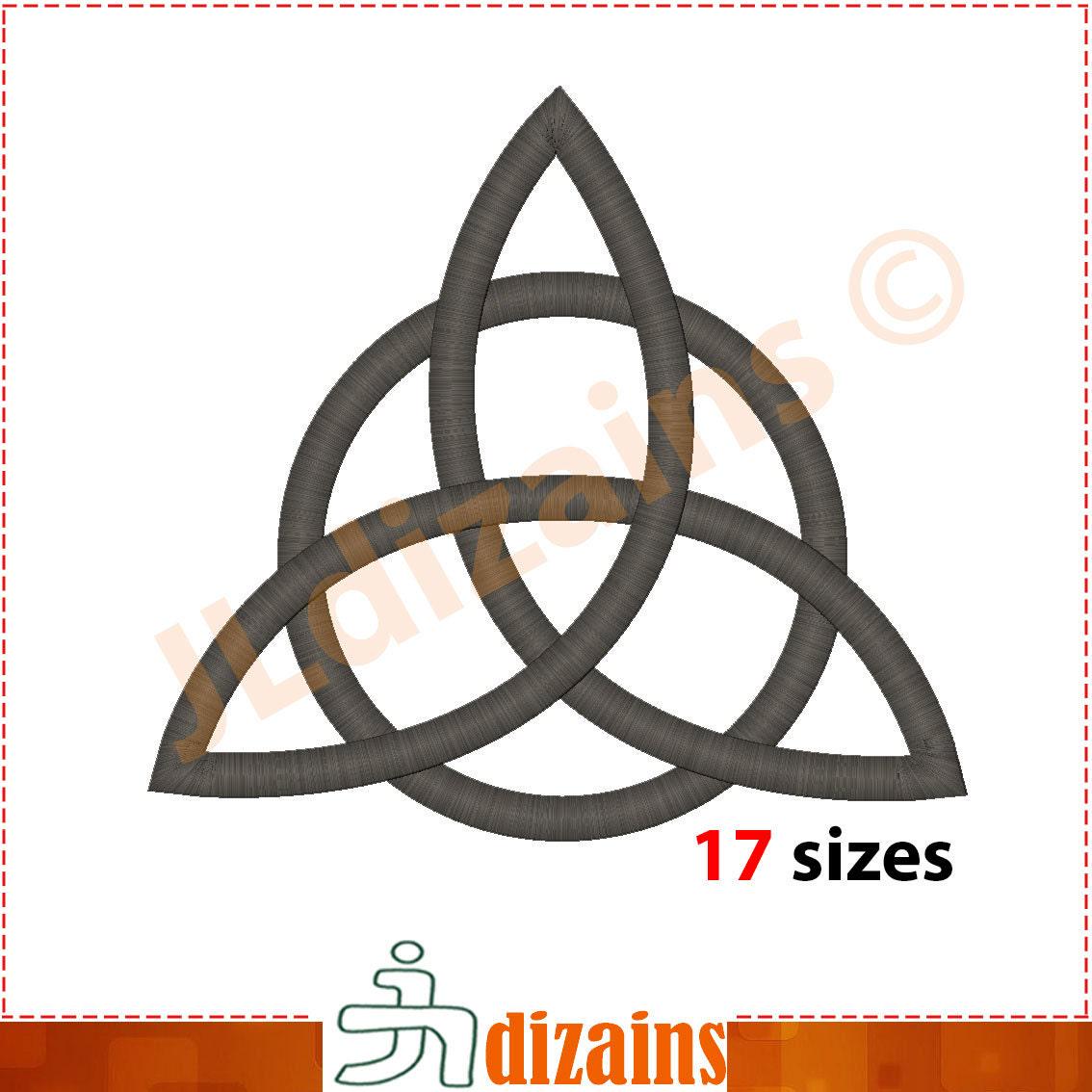 Triquetra Embroidery Design. Trinity knot embroidery. Celtic symbol embroidery. Embroidery designs celtic. Machine embroidery design.