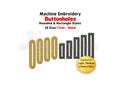 Buttonhole Embroidery Design Set. Multiple Sizes. Machine Embroidery Digital Download.