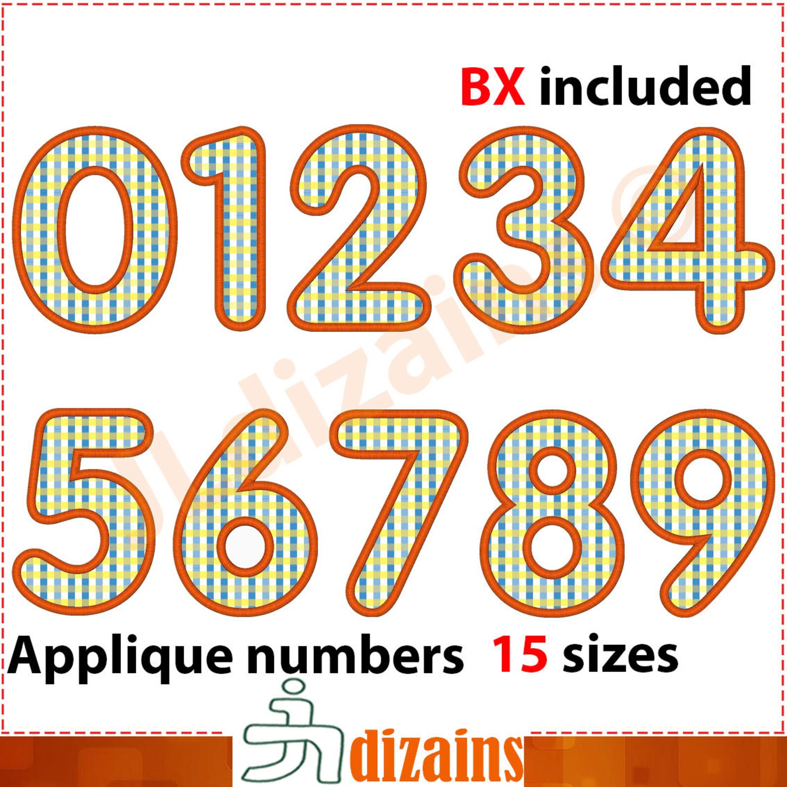 Applique Numbers. Number Embroidery Design. Birthday Applique Etsy