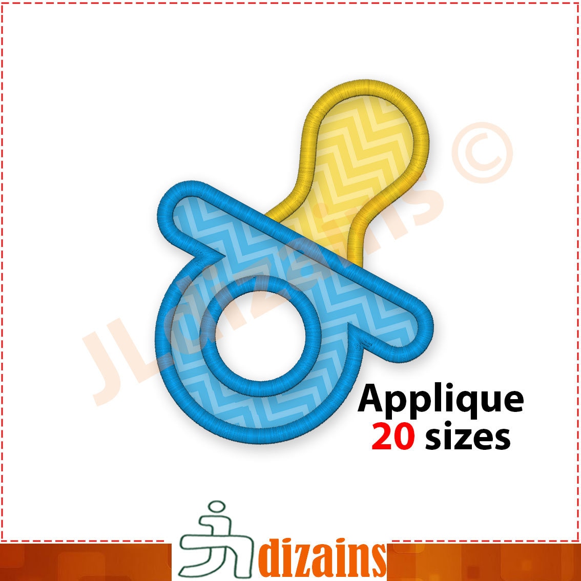 Pacifier Applique Design. Pacifier Embroidery Design. Soother - Etsy