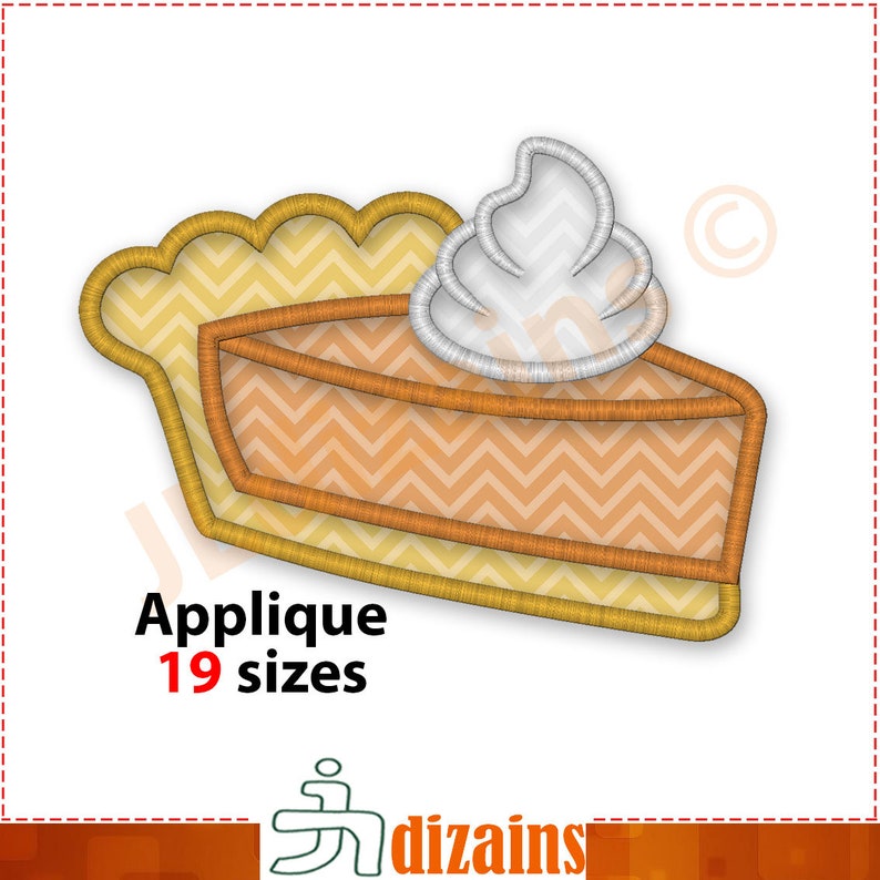 Pie slice applique embroidery design pie applique designs  etsy Pie slice applique embroidery design pie applique designs  etsy