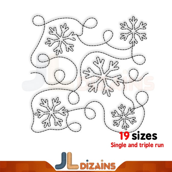 2 different sized Snowflake Charms to add to Winter Embroidery and Quilted  Designs. (note: these are not buttons)