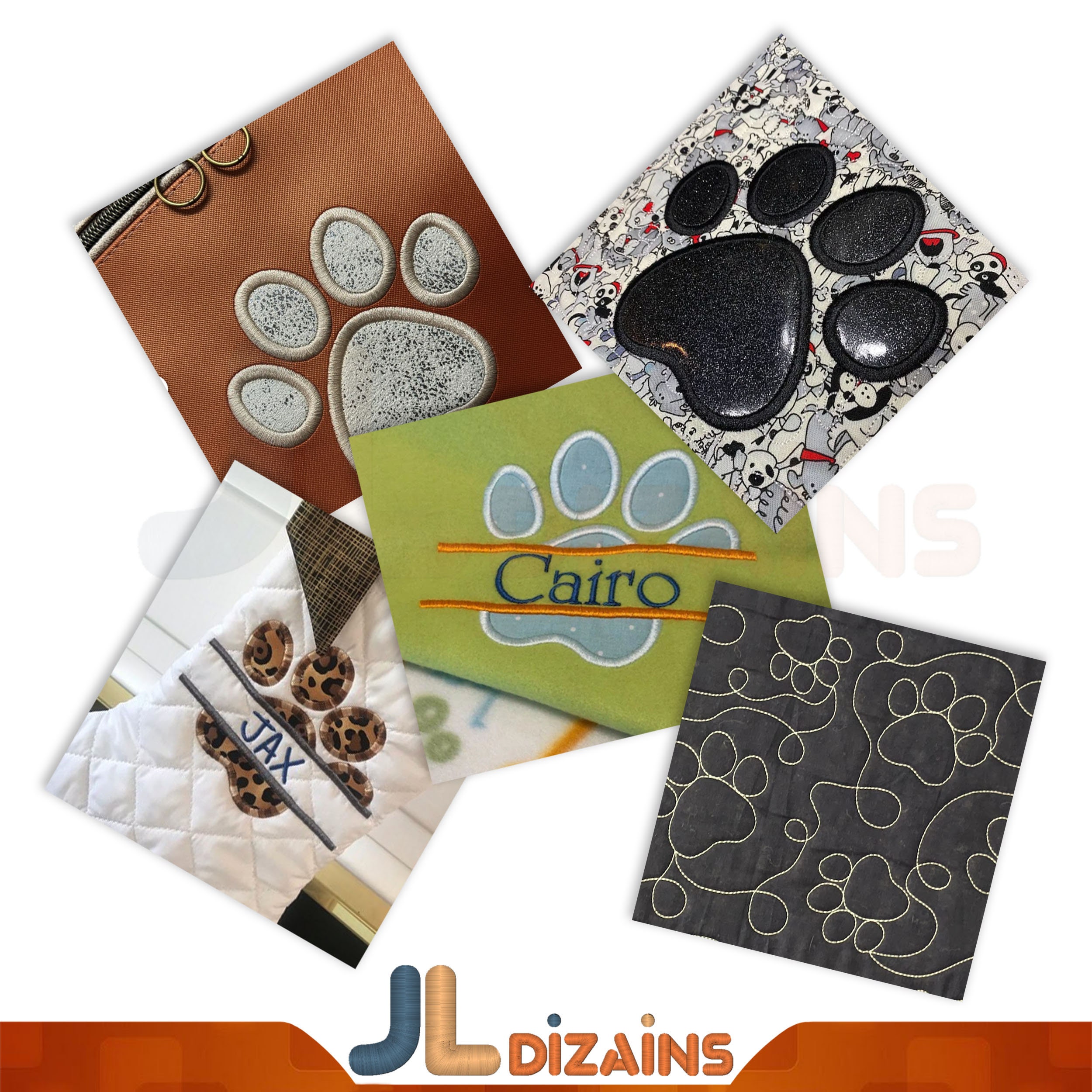Paw Machine Tp Dog Paw Applique Embroidery Design Bundle, Paw Print Quilt Block, Heart ...