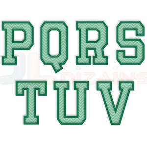 Varsity font machine embroidery design
