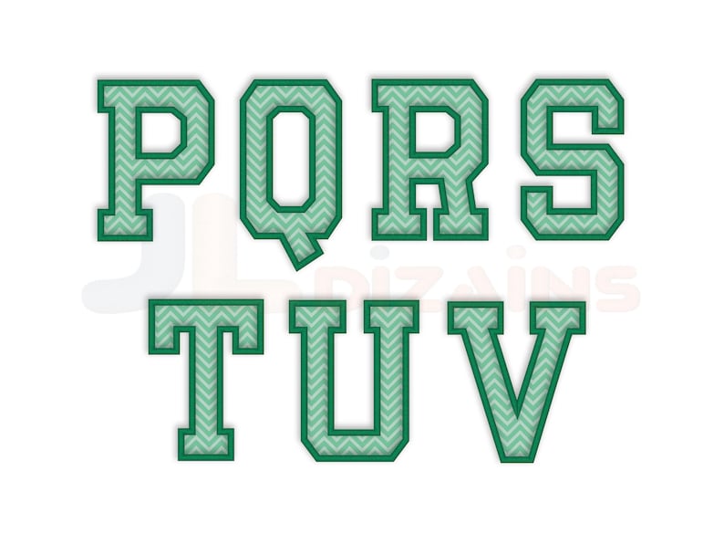 Varsity font machine embroidery design