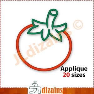 Tomato Embroidery Applique Design. Tomato Embroidery Design. Tomato ...