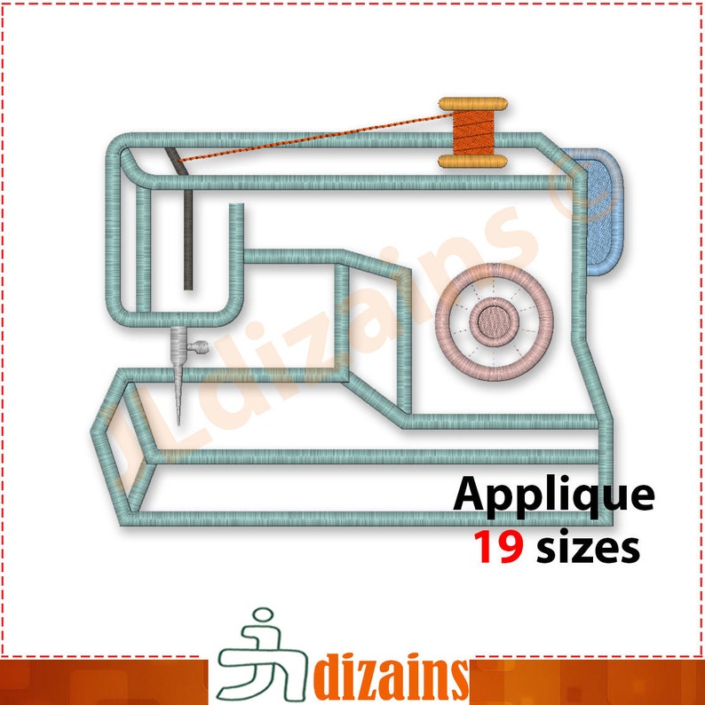 Sewing Machine Applique Embroidery Design. Sewing Machine Etsy