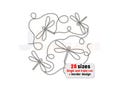 Dragonfly quilting embroidery design. Edge to edge dragonfly embroidery and long arm machine pattern. Continuous quilting design.