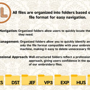 a poster with instructions on how to use a file format