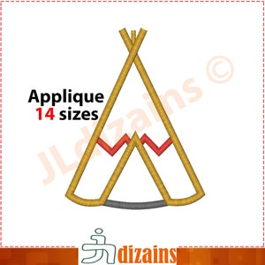 eepee Appliqueentwurf. Maschinenstickerei Design - Sofortiger Download - 14 Größen. Tipi Zelt Appliqueentwurf. Tepee Stickereientwurf