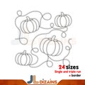 Pumpkin quilting embroidery design. Pumpkin quilt block embroidery design. Pumpkin quilt block machine embroidery design. Halloween quilting