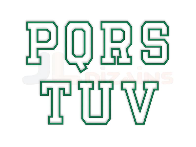 Varsity font embroidery designs
