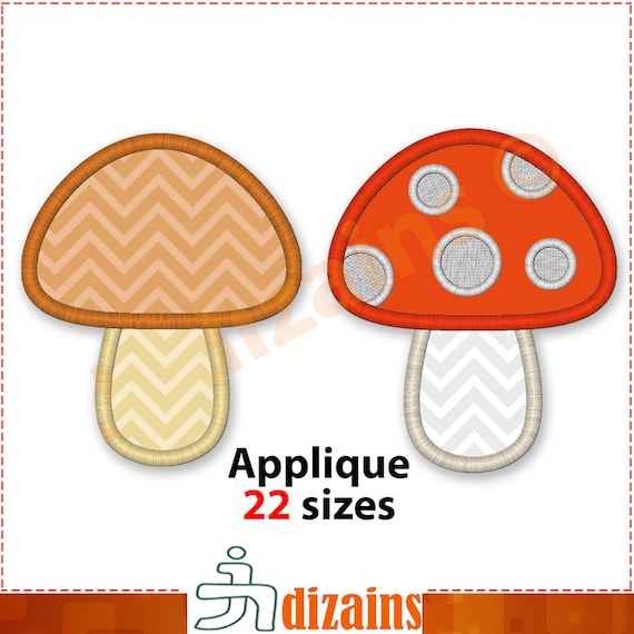 Mushroom Applique Designs Set. Mushroom embroidery design. Embroidery applique mushroom. Mushroom applique. Machine embroidery design.