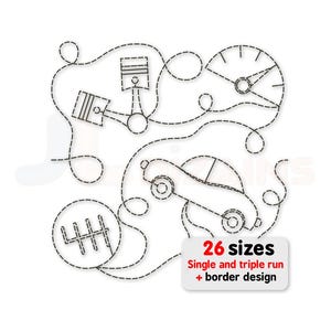Car quilting embroidery design. Transport quilt block embroidery. Cars quilt block design. Boys quilt block machine embroidery design. E2E