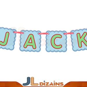 Birthday flags machine embroidery design
