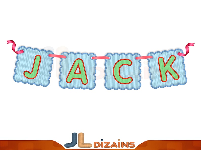 Birthday flags machine embroidery design