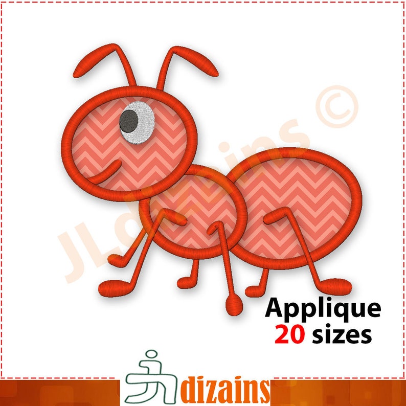 Ant Applique Embroidery Design. Ant Applique Design. Ant Etsy UK