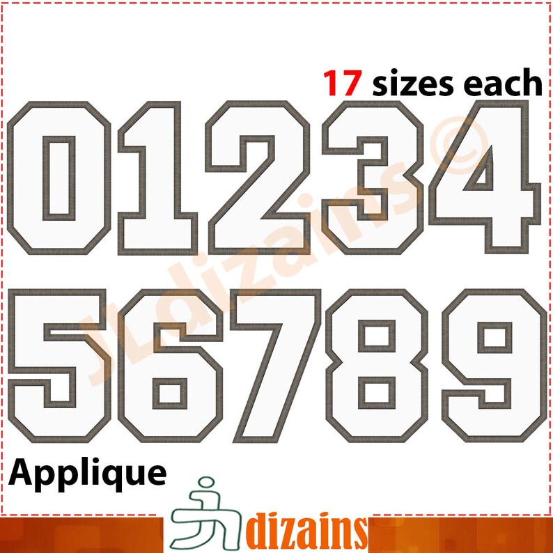 Applique Numbers. Embroidery Numbers. Jersey Number Applique. Etsy
