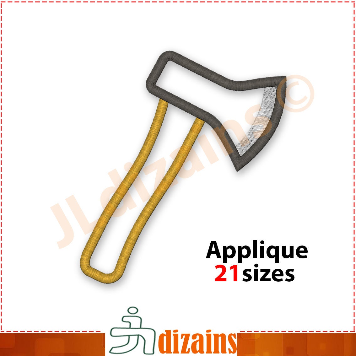 Axe Applique Embroidery Design. Axe Embroidery Design. Axe Etsy