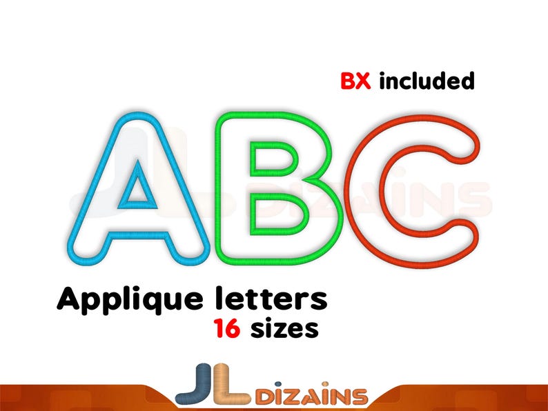 Font embroidery design for machine embroidery.