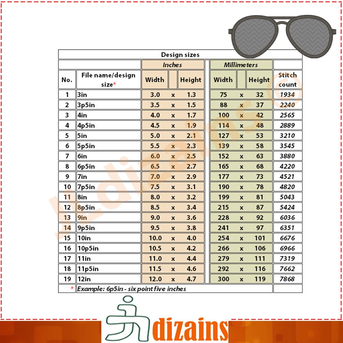Aviator Sunglasses Applique Design, Machine Embroidery (19 Sizes) - Etsy