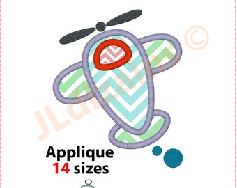 Airplane Embroidery Design. Applique. Instant download.