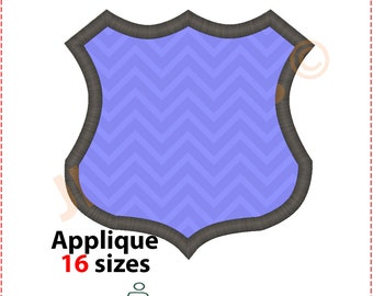 Police Badge Applique Design. Police badge embroidery design. Embroidery design police. Applique police Embroidery Machine embroidery design