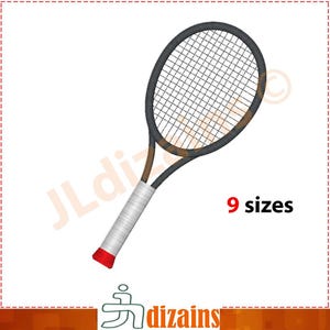 Tennis Racket Embroidery Design – Machine Embroidery Tennis Pattern – Sport Embroidery File – Instant Download for All Sizes.