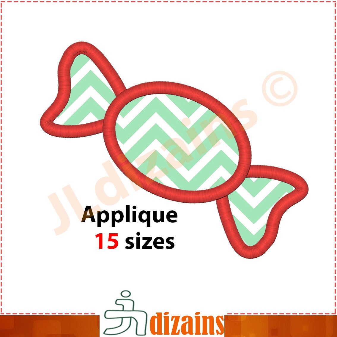 Candy Applique Design. Candy Embroidery Design. Sweets Etsy