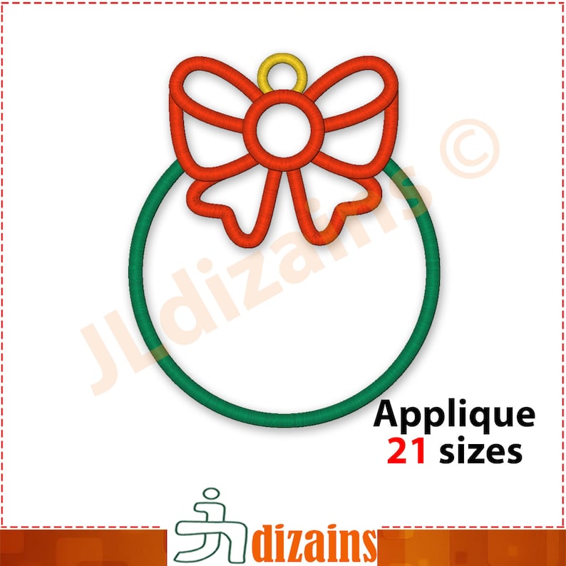 Christmas Ball Applique Embroidery Design. Christmas Etsy