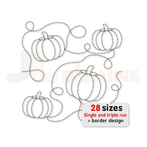 Pompoen quilten borduurontwerp. Pompoen quiltblok borduurontwerp. Pompoen quiltblok machineborduurontwerp. Halloween-quilten