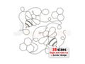 Bee quilting embroidery design. Bee with beehives quilt block machine embroidery design. Edge to edge embroidery design.