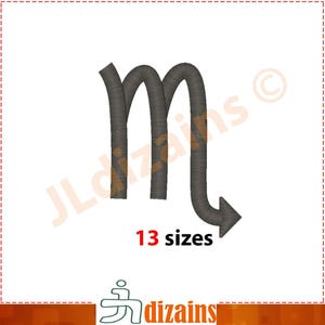 Scorpio Embroidery Design – Zodiac & Horoscope Machine Embroidery Files – Multiple Sizes Included – Instant Download.