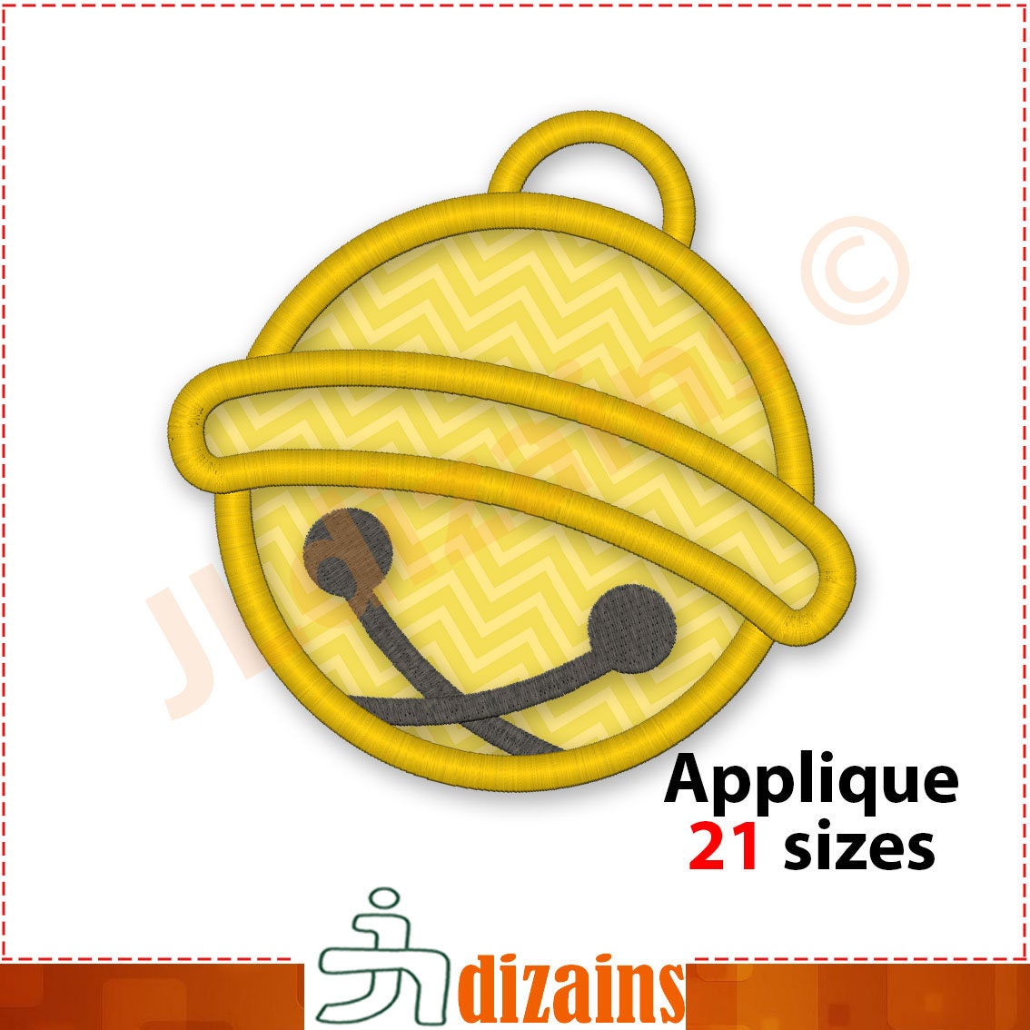 Sleigh Bell Applique Embroidery Design. Sleigh bell embroidery | Etsy