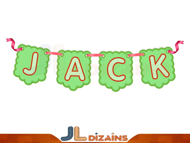 Party bunting embroidery design