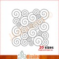 Swirl Quilt Block Embroidery Design. Quilt block pattern. Quilting block design. Quilt block background machine embroidery design.